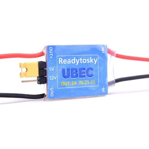 Mini UBEC Module 5V / 3A and 12V / 3A Adjustable Switchable 2-6S BEC for Transmitter RC Parts FPV Quadcopter