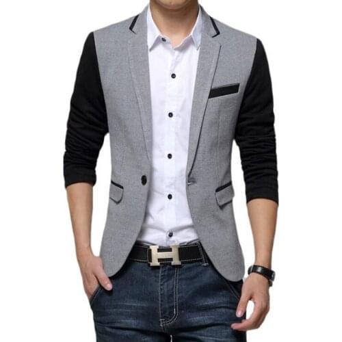 Men Blazer Men Fashion Luxury Woolen Blends Patchwork Slim Suit Jackets Business Male Blazers M-6XL