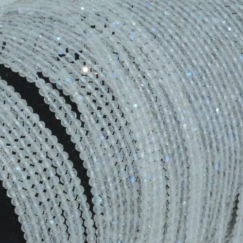 Natural OK Quality Rainbow Moonstone Faceted Round 2mm