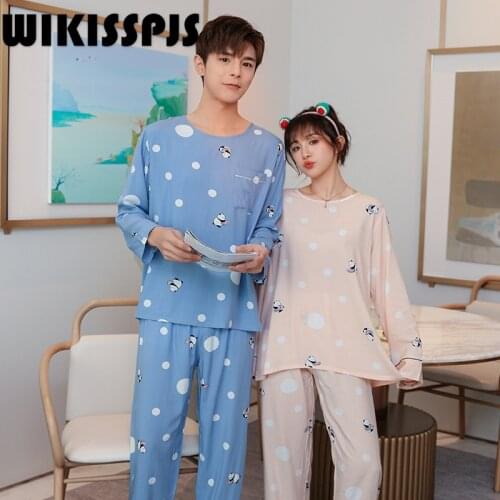 2021 Spring and Summer New Comfortable Couple Home Wear Casual Pajamas Womens Suit Pajamas for Teen Girls Two Piece Set Summer