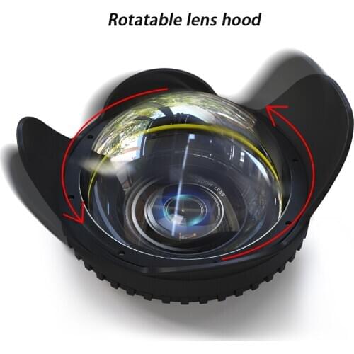 Optical Fisheye Lens Shade Antireflective Filter for Underwater Camera case Microspur 67mm Interface 0.7 1pc
