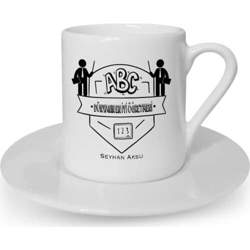 Personalized World Best Öğretmeni Turkish coffee Cup-18