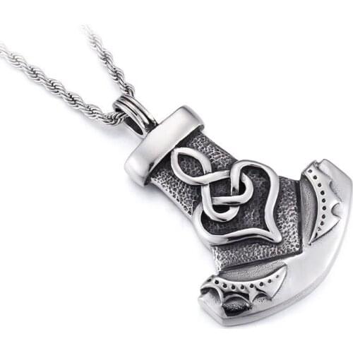 Hot mens titanium steel thunder hammer stainless steel pendant spot