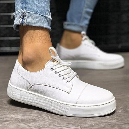 Knack Daily Shoes 050 White Male Seasonal Comfortable Orthotic Insole Sneaker Spring and Summer Fashion Sport Lace-Up