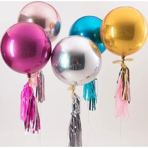 Rose Gold 4D Foil Balloons 10/18/22 Inch Helium Globos Rainbow Metallic Ballon Wedding Birthday Party Decorations Baby Shower
