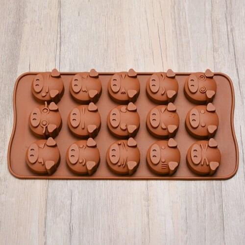 Silicone Chocolate Mold Sugar Fondant Mould Cute Pig Cake Baking Mold Cake Tray Making Tool Handmade Dessert Home Decoration