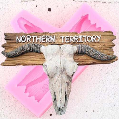 3D Sheep Head Silicone Molds Animals DIY Cake Border Fondant Cake Decorating Tools Polymer Clay Candy Chocolate Gumpaste Moulds