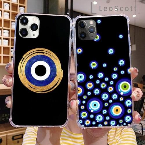 Evil eye art BLUE Phone Case Shell Cover Coque Fundas For iphone 12 5 5s 5c se 6 6s 7 8 plus x xs xr 11 pro max