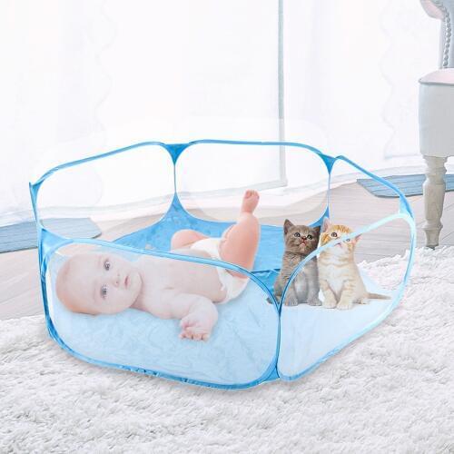 Small Animals Breathable Folding Fence For Hamster Hedgehog Puppy Cat Rabbit Guinea Pig Portable Pet Cat Dog Cage Tent Playpen
