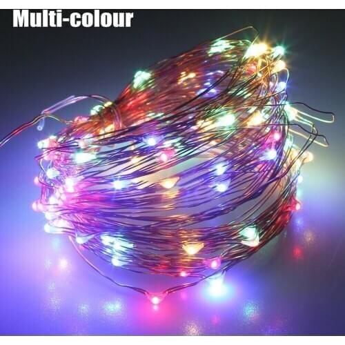 10M Copper Wire LED String Lights Holiday Lighting Fairy Garland For Christmas Tree Wedding Party Decoration Battery Powered