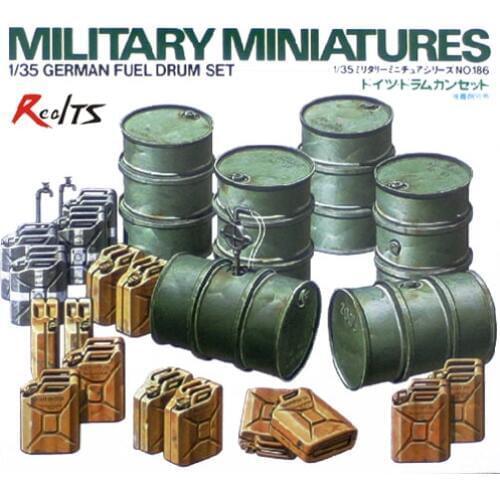RealTS Tamiya 35186 WWII German Fuel Drum Set 1/35 Scale Plastic Model Kit