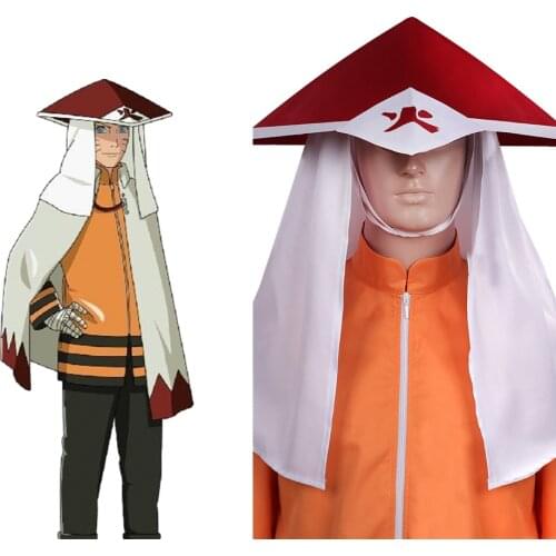 Hokage Sarutobi Hiruzen 3rd Cosplay Anime Uzumaki Large Rain Hat Unisex Hat Halloween Fancy Cap Only