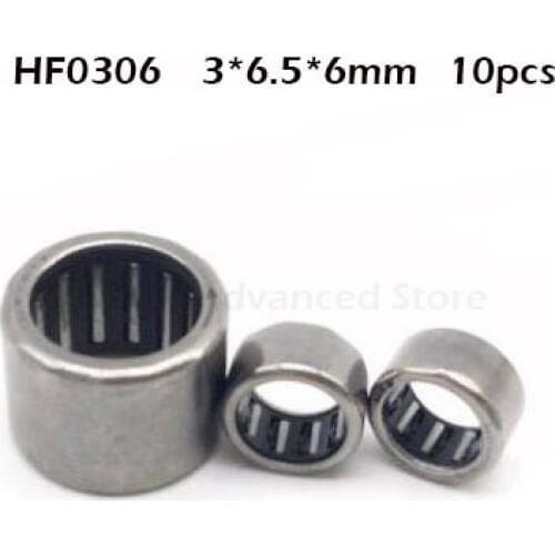 High quality 10pcs HF0306 3X6.5X6 MM One way cluth needle roller bearing 3*6.5*6 Free Shipping
