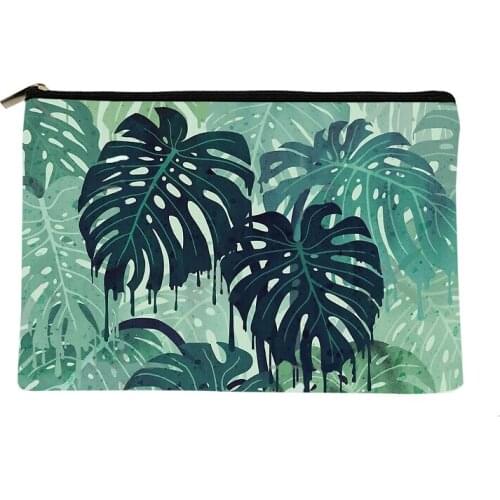 Women monstera melt Printed Make up bag Fashion Women Cosmetics Organizer Bag for Travel Colorful Storage Bag for Lady Bag
