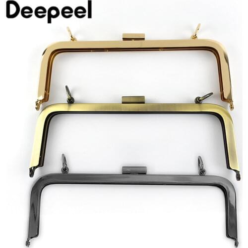 2pcs Deepeel 20.5cm Bags Sewing Brackets Purse Frame Handles Smooth Kiss Clasp Handbag Accessory Hardware Wallet DIY Material