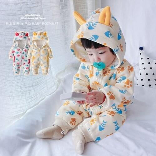 1pcs Baby Clothes Cute Jumpsuit Knitted Printing Romper Newbies Girls Boys Bodysuits Muslin Clothing Cartoon Kids Sleepwear 2021