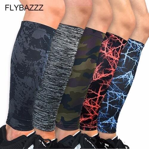 1 Pcs Camouflage Compression Elastic Leg Calf Sleeves Cycing Running Sports Shin Guards Protector Soccer Anti-crash Leg Warmers
