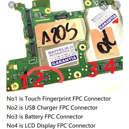 10PCS Original New for Samsung A20S A207 A207F Touch Fingerprint USB Charging Charger Battery LCD Display FPC Connector on Board