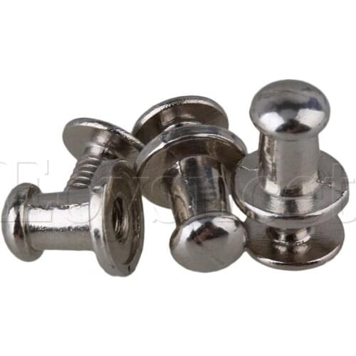 20 Pieces Zinc Alloy Boots Handbags Button Studs Screw Back Button Spots Silver
