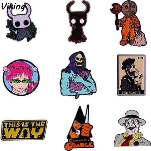 20pcs/lot G1770 Creative Anime Brooch Cartoon Clown Enamel Pins For Women Men Backpack Pins Personality Kids Pin Charm Jewelry