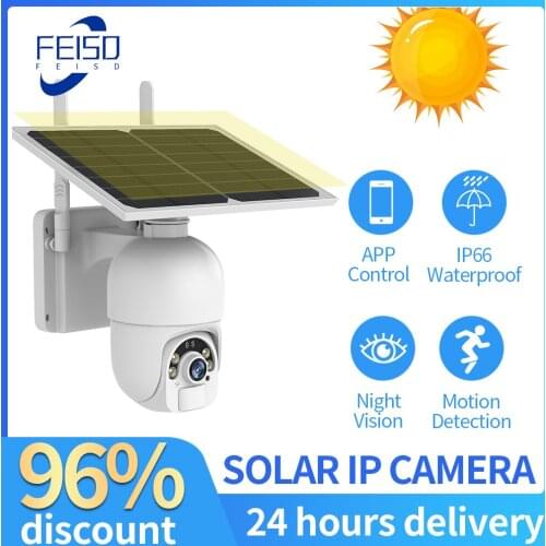 3MP Solar WiFi Camera 1080P PTZ IP Camera CCTV Outdoor Wireless Security Camera Battery Surveillance Camera Street Video Camera