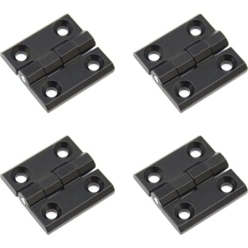 Befenybay 4PCS Cabinet Gate Closet Door 40mm x 40mm Length Zinc Alloy Ball Bearing Butt Hinge Black