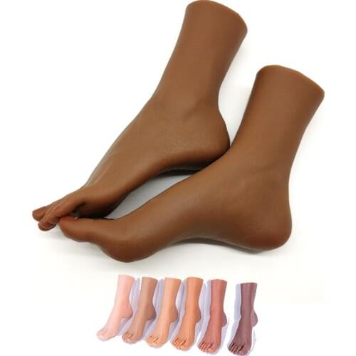 6 color Lifelike Foot Model Displays Mannequin Medical Elastic Shoe Socks Articulated Drawing Sketch Skin Art Multicolor TG3700