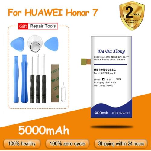 5000mAh HB494590EBC Battery for Huawei Honor 7 G620 G628 Honor7 Glory PLK-TL01H ATH-AL00 PLK-AL10 batteries + free tools