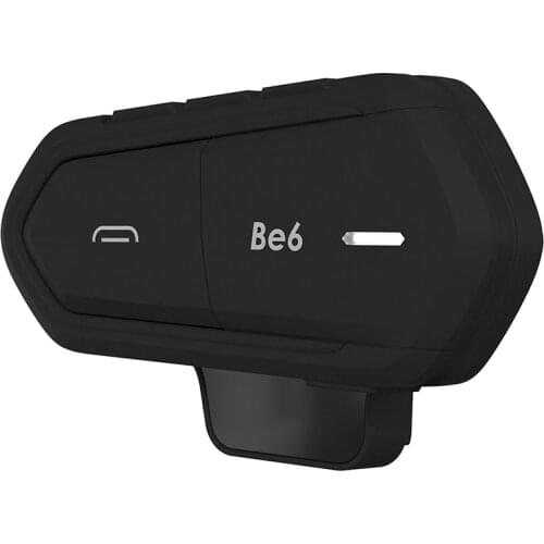 Be6 Bluetooth Motorcycle Helmet Intercom Headset FM Radio Waterproof Ski Intercom 800-1000m Talking Distance Hands-free with Mic