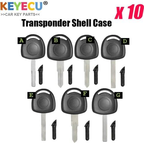 KEYECU 10PCS,HU100/HU43/YM28/HU46 Transponder Car Key Shell for Vauxhall Opel Vectra Agila Astra Corsa Chevrolet Cruze Fob Case