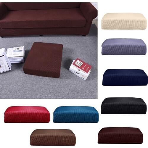 Stretchy Sofa Futon Seat Cushion Covers Couch Slipcover Protector Replacement Solid Color