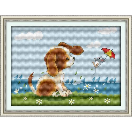 Everlasting Love Good-bye, Friend Chinese Cross Stitch Kits Ecological Cotton Stamped 11 DIY Gift New Year Decorations For Home