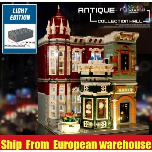 Mould King 16005 Street View Creative Series Antique collection shop Green Grocer Model Building Blocks Brick Compatible Toy