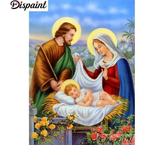 Dispaint Full Square/Round Drill 5D DIY Diamond Painting "Religious figure" 3D Embroidery Cross Stitch Home Decor Gift A11093