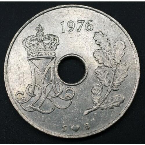 Denmark 25 Ore Coins Europe New Original Coin Commemorative Edition 100% Real Rare Eu Random Year