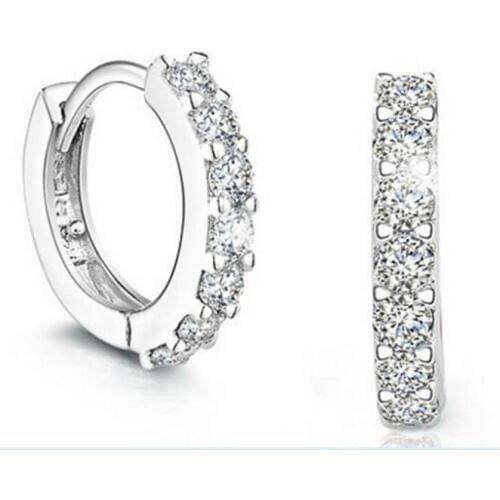 New Angel Stud Earring Earings Fashion 925 Sterling Silver colorCrystal Earrings for Women Nickel Free Wholesale Jewelry #018