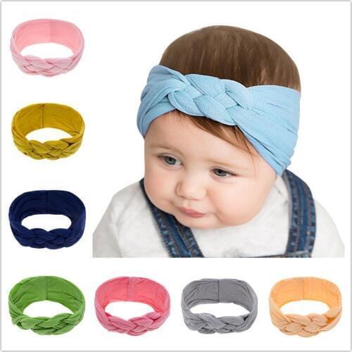 Braided Nylon Headwraps, Sailor Knot Headband, One size fits all nylon headbands Wide nylon baby head wrap Christmas Gift HB361D