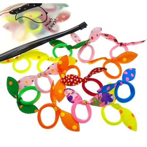 10pcs Girls Hair Accessories nylon ties Elastic Hair Bands Children Ponytail Holder Rubber Bands Kids Headband gum for hair