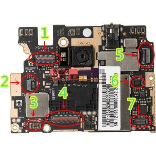 2pcs/lot Coopart TP Touch Screen FPC Connector Port Plug for display/touch on Mainboard for Xiaomi Redmi note 3 top quality