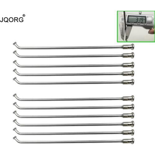 10 Gauge Diameter 3.2 mm Lighting Sliver Color Motorcycle Spokes 304 Stainless Steel Material Special Angle Electric Bike Spokes