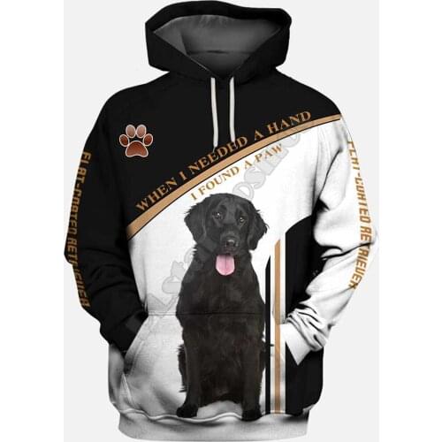 Flat-Coated Retriever 3D Hoodies Printed Pullover Men For Women Funny Sweatshirts Fshion Christmas Sweater Drop Shipping 06