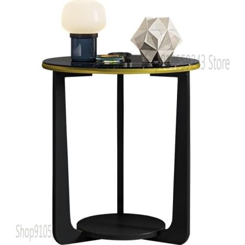 Solid Wood Side Table Small Coffee Table Light Luxury Simple Corner Table Round Side Table Small Apartment Living Room Sofa Smal
