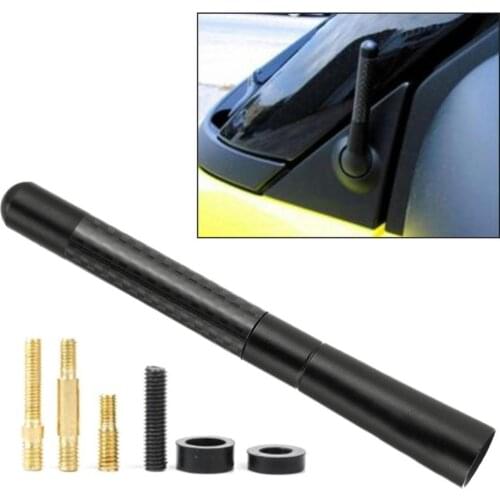 12cm Universal Car antenna Carbon Fiber Metal Car-Styling Vehicle Antenna Radio FM Aerial for BMW
