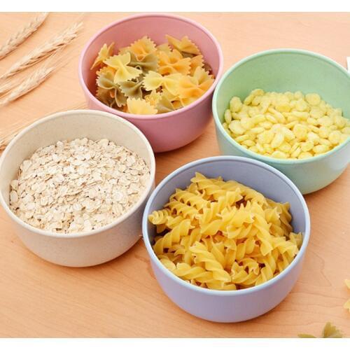 Healthy Kitchen Dinnerware Bowl Sets Eco Unbreakable Dinner Plates Bowl Dinnerware 4pcs
