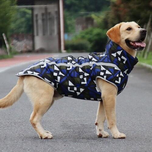 M-6XL Pet Dog Clothes Warm Winter Waterproof Vest Jacket Thick Reflective Fabric Coat For Small Medium Large Dogs Clothing