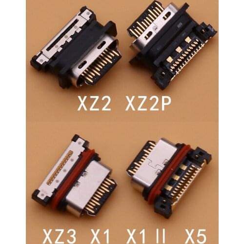 2pcs Type-C USB Charging Charger Port For Sony Xperia XZ2 XZ2P Premium XZ3 X1 X5 X1Ⅱ X1II Flex Cable Dock Connector