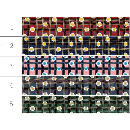 25mm/38mm/50mm/75mm plaid ribbon 50 yards DIY handmade material gift wrap headdress bow grosgrain