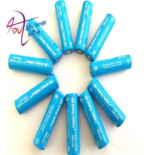 8pcs Liter energy battery 3.7V Li-ion 14500 Rechargeable 880mAh Capacity Lithium Battery for LED Flash Light Bike Headlamp