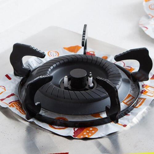 8PC Kitchen Aluminum Foil Oil Proof Pad For Gas Cooker High Temperature Gas Stove Tin Paper Stove Cleaning Pad 22.5cm*22cm 1050B
