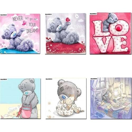 Diamond Embroidery Cartoon Bear series DIY Diamond Painting Cross Stitch Picture Rhinestones Full Square Diamond Mosaic MH050